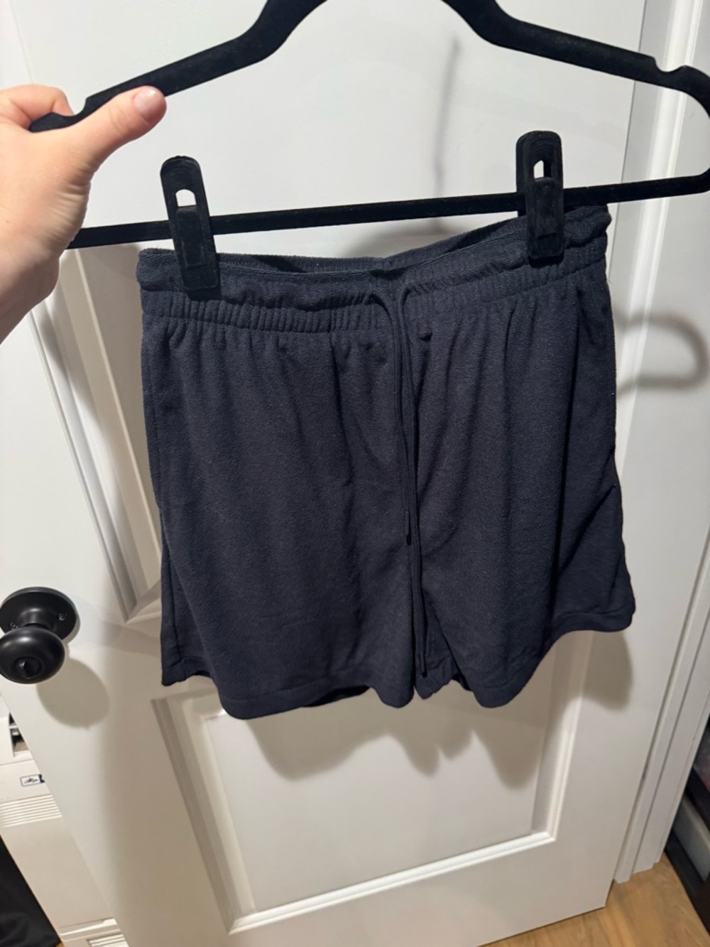 NWOT H&M navy blue terry Casual Drawstring Athletic Shorts